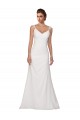 V-Neck Sheath Chiffon Wedding Dress with Straps Bristol