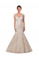 Fit and Flare Illusion Neck Lace Wedding Dress Bristol