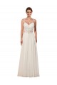Sweetheart A-Line Chiffon Wedding Dress with Beaded Shoulder Straps Bristol