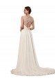 Sweetheart A-Line Chiffon Wedding Dress with Beaded Shoulder Straps Bristol