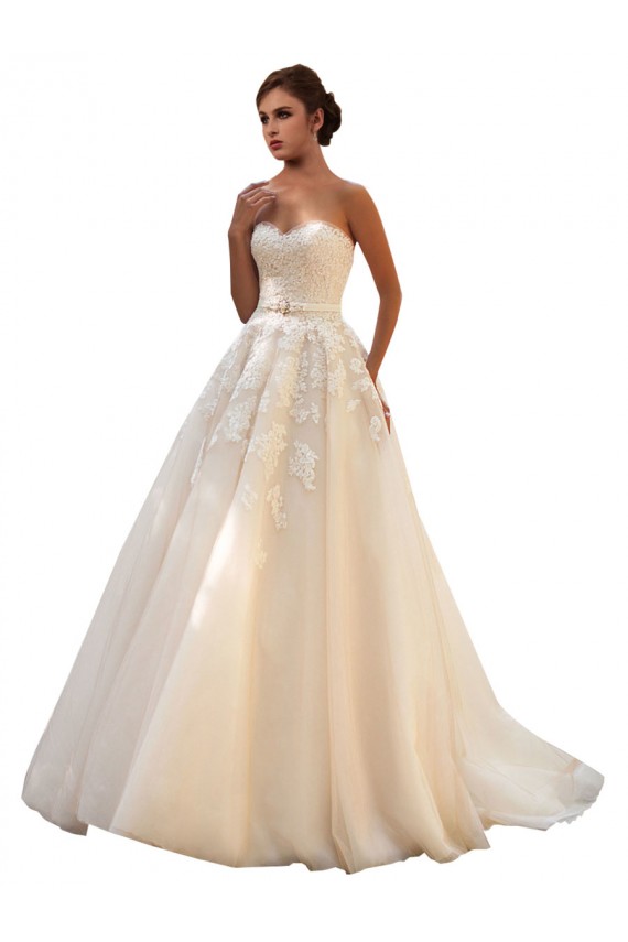 Sweetheart Ball Gown Tulle Wedding Dress with Lace Bodice Bristol