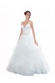 Spaghetti Straps Ball Gown Beach Wedding Dress with Lace Bodice Bristol