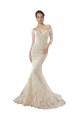 Long Sleeves Off the Shoulder Trumpet Lace Wedding Dress Bristol