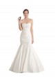 Strapless Mermaid Ruched Satin Beach Wedding Dress with Low Back Bristol