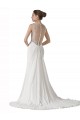 Sweetheart Sheath Chiffon Beach Wedding Dress with Beaded Belts Bristol