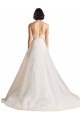 Strapless Sweetheart Lace Bodice A-Line Organza Wedding Dress Bristol