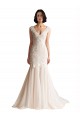 V-Neck Mermaid Tulle Wedding Dress Bristol