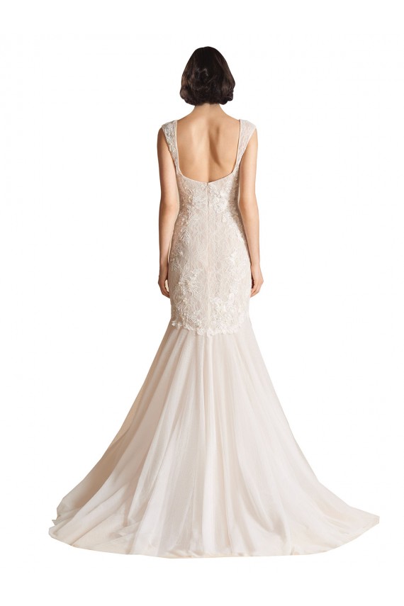 V-Neck Mermaid Tulle Wedding Dress Bristol