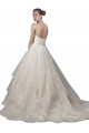 Strapless Ball Gown Tulle Wedding Dress with Lace Appliques Bristol