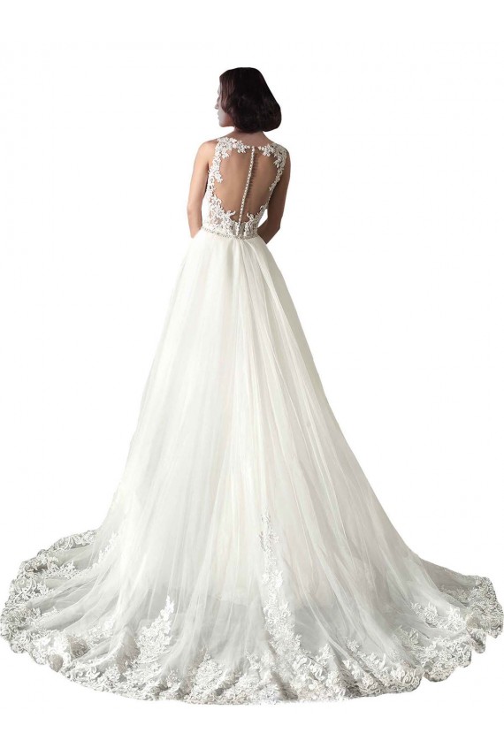 Sweetheart Fit and Flare Tulle Lace Wedding Dress Bristol