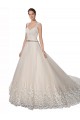 Sweetheart Cap Sleeves Tulle Lace Wedding Dress Bristol