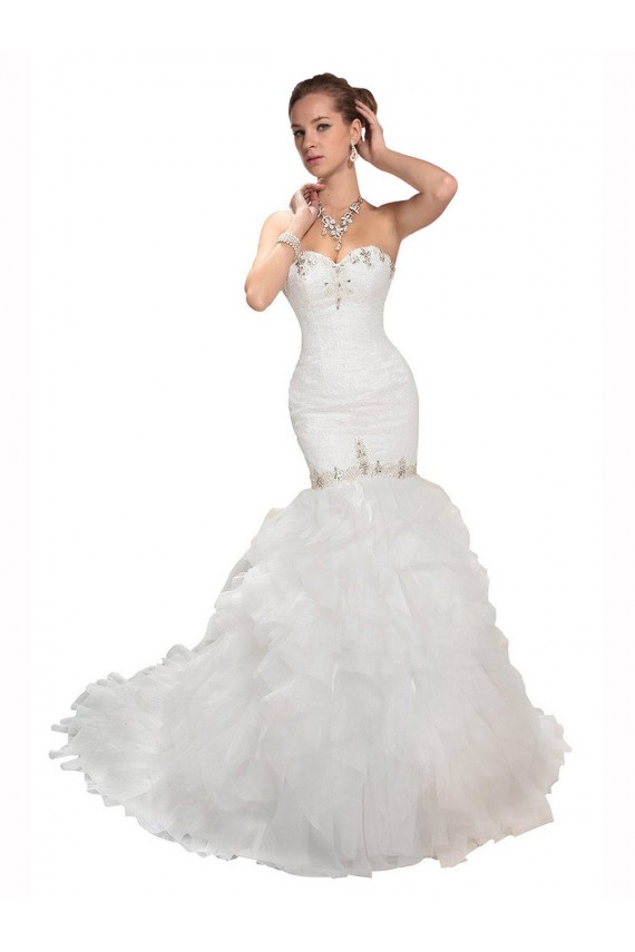 Sweetheart Mermaid Cascading Organza Wedding Dress Bristol