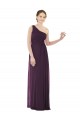 Draped One Shoulder Full Length Chiffon Bridesmaid Dress Bristol