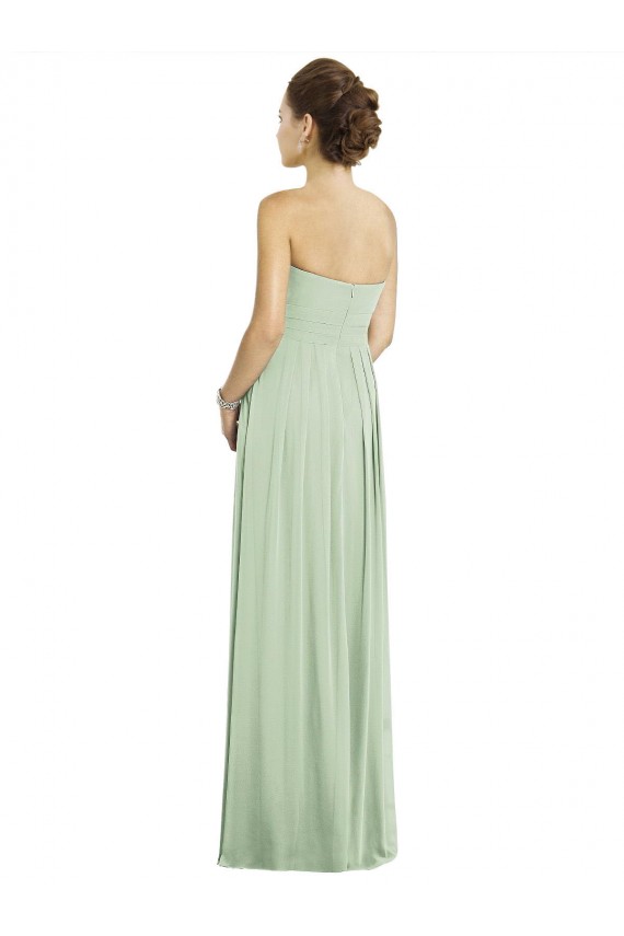 Full Length Strapless Chiffon Bridesmaid Dress with Sweetheart Neckline Bristol