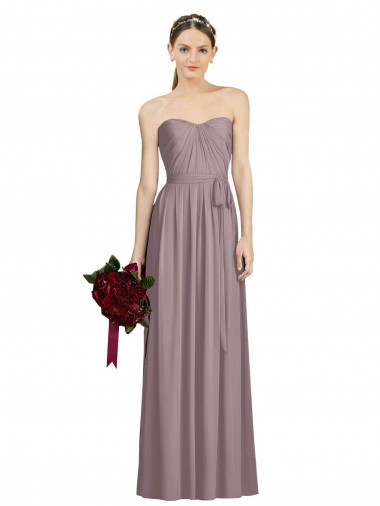 Sweetheart Neckline Long Full Length Chiffon Bridesmaid Dress Bristol