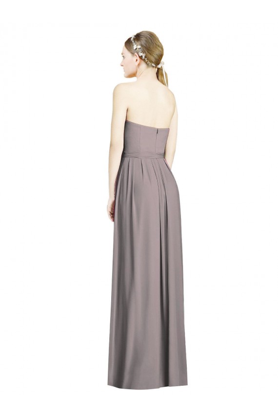 Sweetheart Neckline Long Full Length Chiffon Bridesmaid Dress Bristol