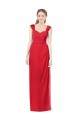 Long Chiffon Bridesmaid Gown with Neckline Straps Bristol