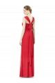 Long Chiffon Bridesmaid Gown with Neckline Straps Bristol