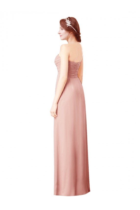 Long Chiffon Sweetheart Bridesmaid Dress with Twist Bodice Bristol