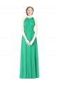 Halter Neckline Long Chiffon Bridesmaid Dress with Side Bow Bristol