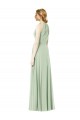 Halter Neckline Long Chiffon Bridesmaid Dress with Side Bow Bristol