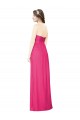 Full Length Strapless Long Chiffon Dress with Waistband Bristol
