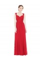 Full-Length Long Chiffon Bridesmaid Dress with Side Front Slit Bristol
