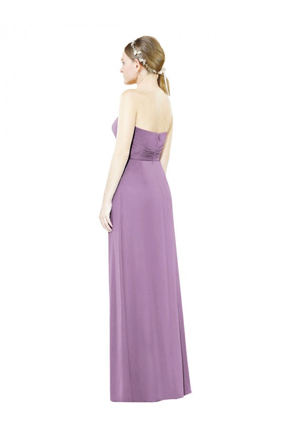 Sweetheart Neckline Strapless Chiffon Bridesmaid Dress with Wrap Pleat Bristol