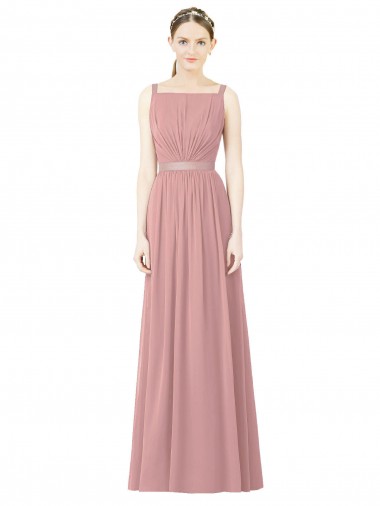 High Neck Chiffon Bridesmaid Dress with Low Back Bristol