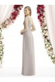 Full Length Lux Chiffon Dress with Draped Bodice And Shirred Straps Bristol