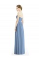 Strapless Long Chiffon Dress with Sweetheart Neckline And Draped Bodice Bristol