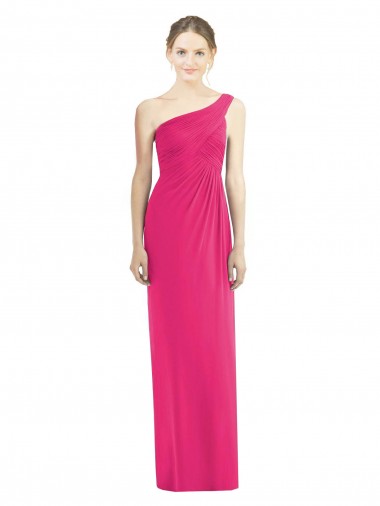 One Shoulder Long Chiffon Bridesmaid Dress Bristol