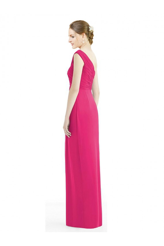 One Shoulder Long Chiffon Bridesmaid Dress Bristol