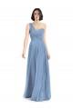 One Shoulder Long Chiffon Bridesmaid Dress with Sweetheart Bodice Bristol