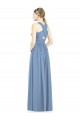 Sleeveless Cross Strap Back Chiffon Bridesmaid Dress Bristol