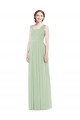 Sleeveless Chiffon Long Bridesmaid Dress with Shoulder Straps Bristol