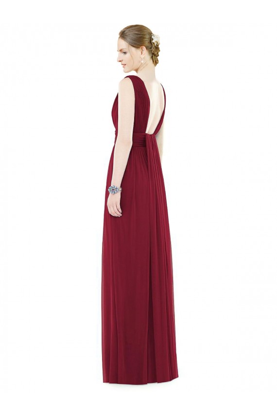 Low Square Back Sleeveless Shirred Skirt Bridesmaid Dress Bristol