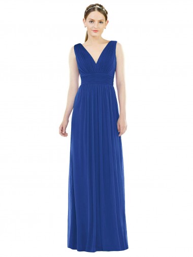 Low Square Back Sleeveless Shirred Skirt Bridesmaid Dress Bristol