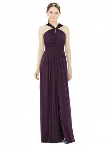Maxi Chiffon Halter Neck Bridesmaid Dress Bristol