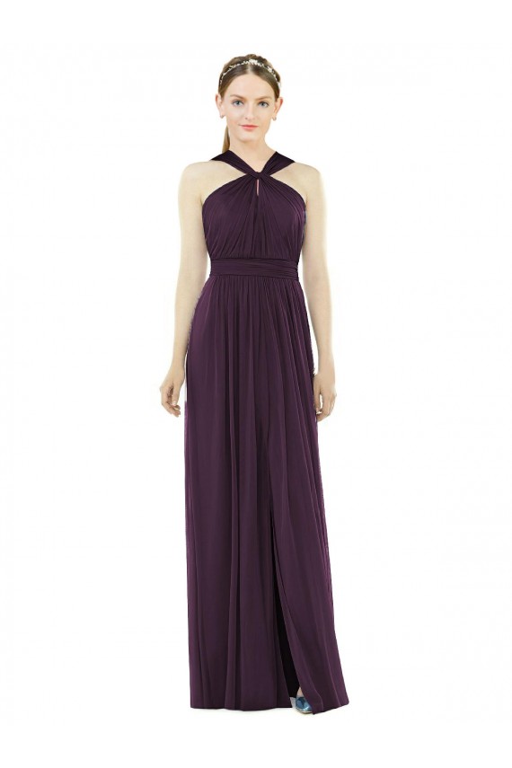Maxi Chiffon Halter Neck Bridesmaid Dress Bristol