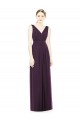 V-Neckline Sleevelss Full Length Chiffon Bridesmaid Dress Bristol