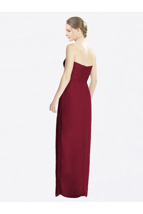 Strapless Sweetheart Long Chiffon Bridesmaid Dress Bristol