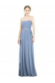 V-Pleat Chiffon Full-Length Strapless Bridesmaid Dress Bristol