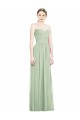 Crisscross Draped Full Length Strapless Chiffon Bridesmaid Dress Bristol
