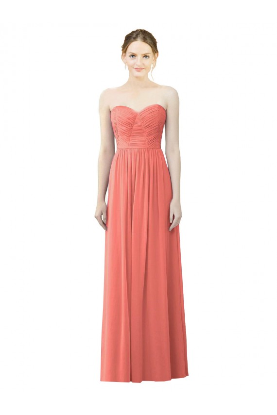 Draped Sweetheart Strapless Chiffon Bridesmaid Dress Bristol