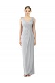 Draped Sleeveless Long Chiffon V-Neck Bridesmaid Dress Bristol