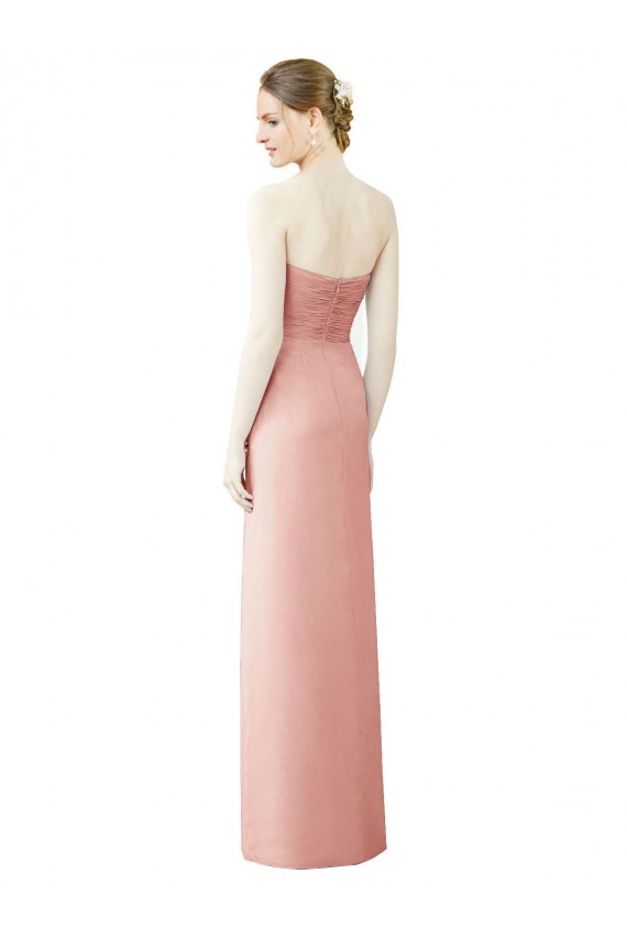 Strapless Sweetheart Long Chiffon Wrap Bridesmaid Dress Bristol
