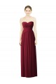 Draped Full Length Strapless Chiffon Bridesmaid Dress Bristol