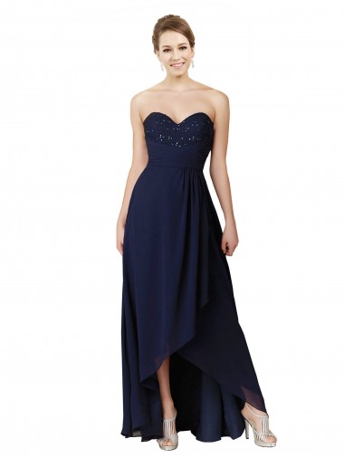 Sweetheart Neckline Beaded Lace and Chiffon Bridesmaid Dress Bristol