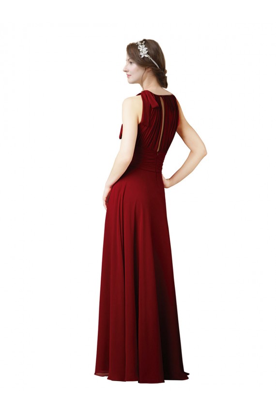 Luxe Chiffon Bridesmaid Dress with Open Slit In the Back Bristol
